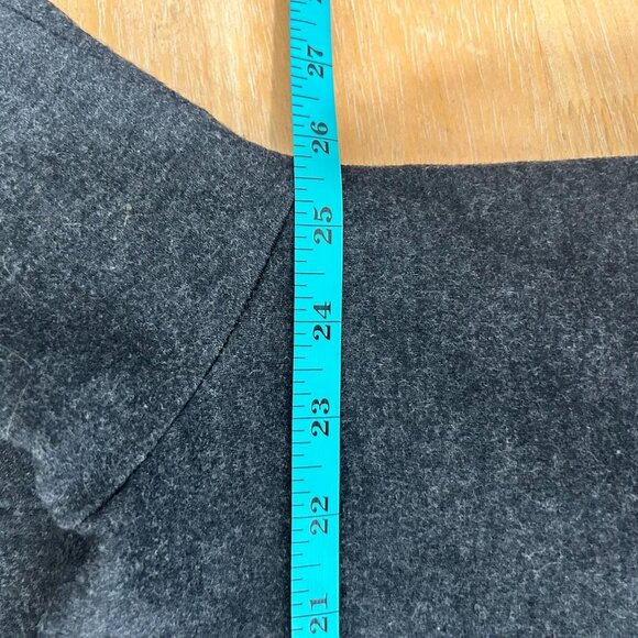 Eileen Fisher Jacket Chore Coat Womens XL Charcoal Boiled Wool Collarless Luxury - Picture 8 of 9